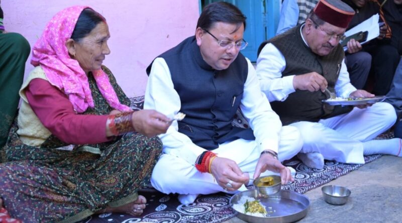 मुख्यमंत्री ने किया आपदा प्रभावित क्षेत्र भौंर का स्थलीय निरीक्षण